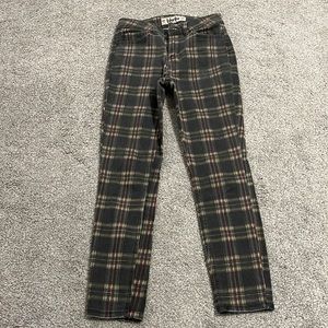 Indigo Rein plaid jeans size 5, W 27 L 27